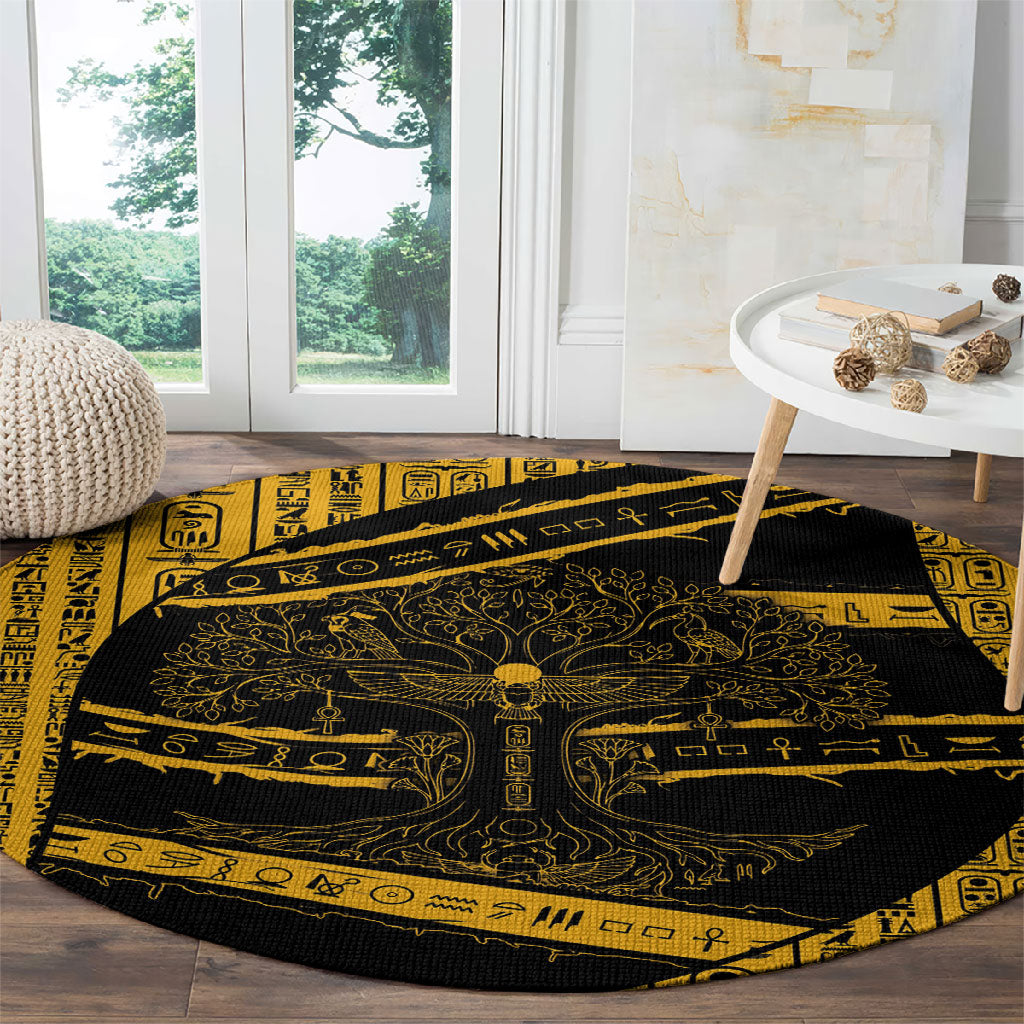 Egypt Tree Of Life Round Carpet The Fig In Ancient Egyptian