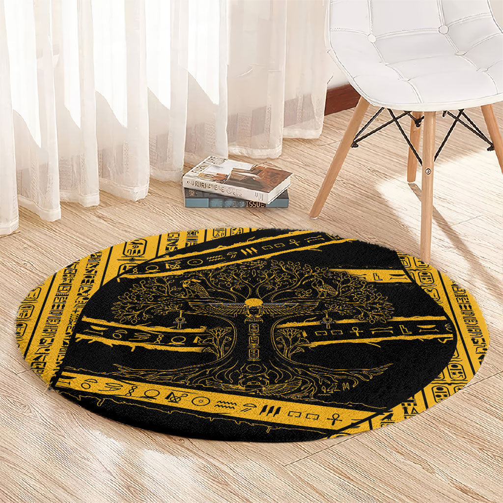 Egypt Tree Of Life Round Carpet The Fig In Ancient Egyptian