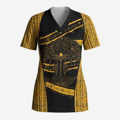 Egypt Tree Of Life Scrub Top The Fig In Ancient Egyptian