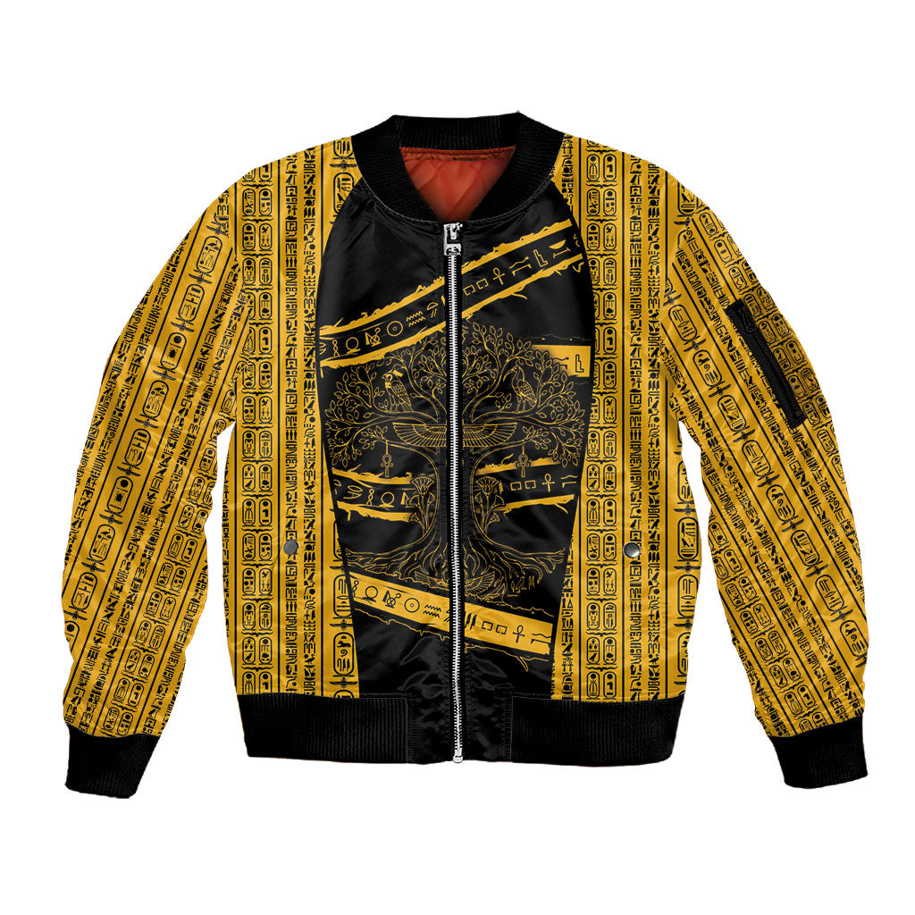 Egypt Tree Of Life Sleeve Zip Bomber Jacket The Fig In Ancient Egyptian