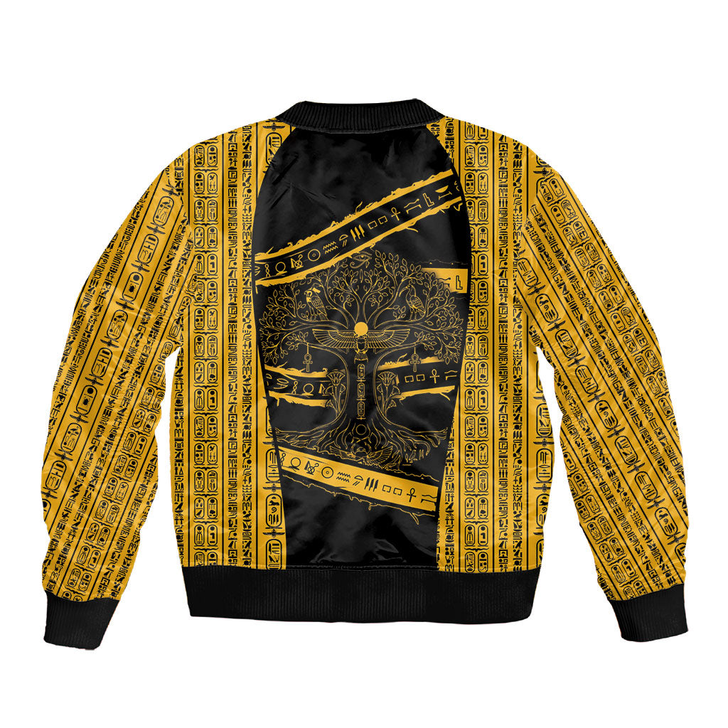 Egypt Tree Of Life Sleeve Zip Bomber Jacket The Fig In Ancient Egyptian