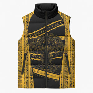 Egypt Tree Of Life Sleeveless Puffer Jacket The Fig In Ancient Egyptian