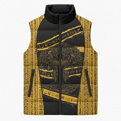 Egypt Tree Of Life Sleeveless Puffer Jacket The Fig In Ancient Egyptian