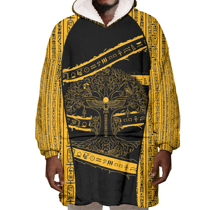 Egypt Tree Of Life Wearable Blanket Hoodie The Fig In Ancient Egyptian