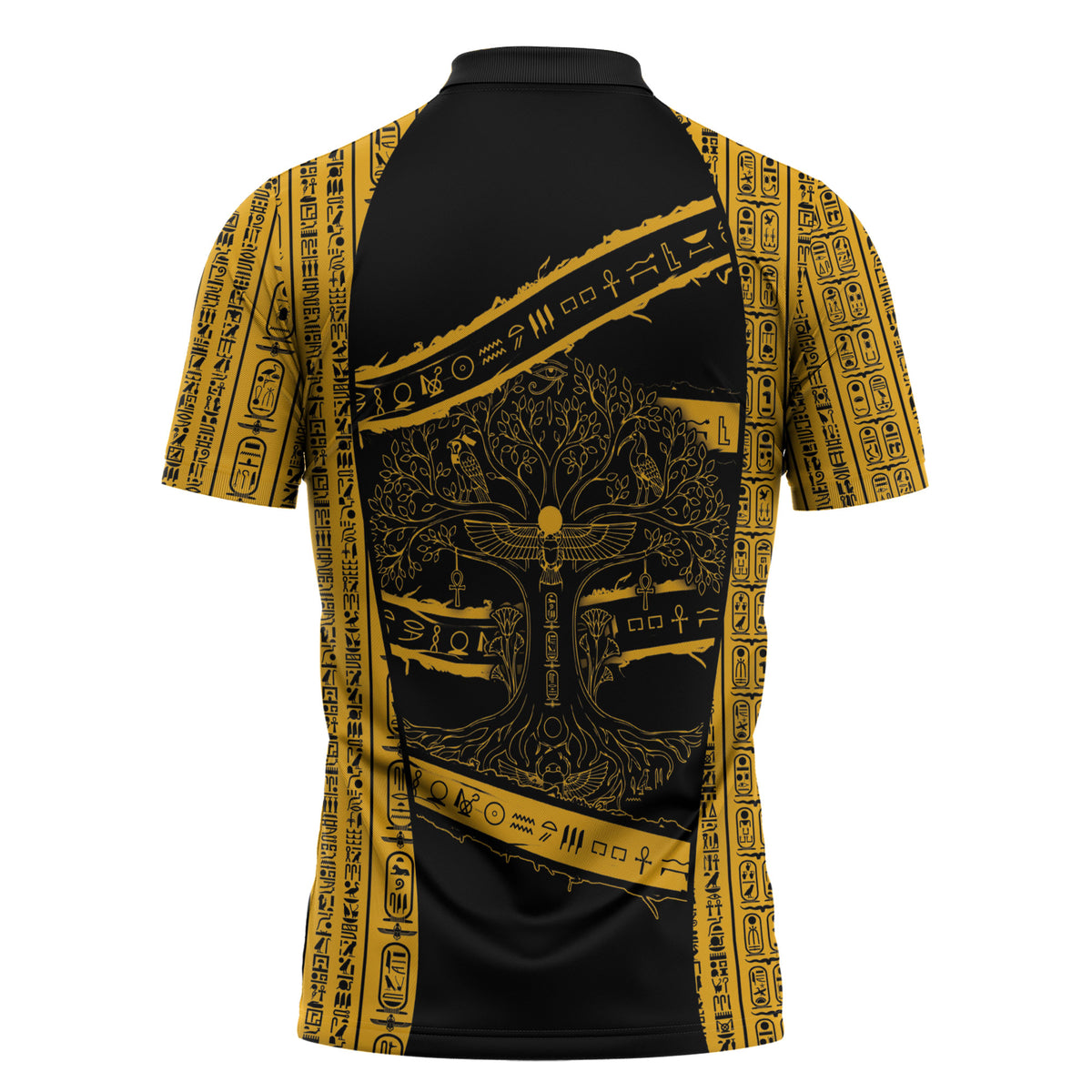 Egypt Tree Of Life Zipper Polo Shirt The Fig In Ancient Egyptian