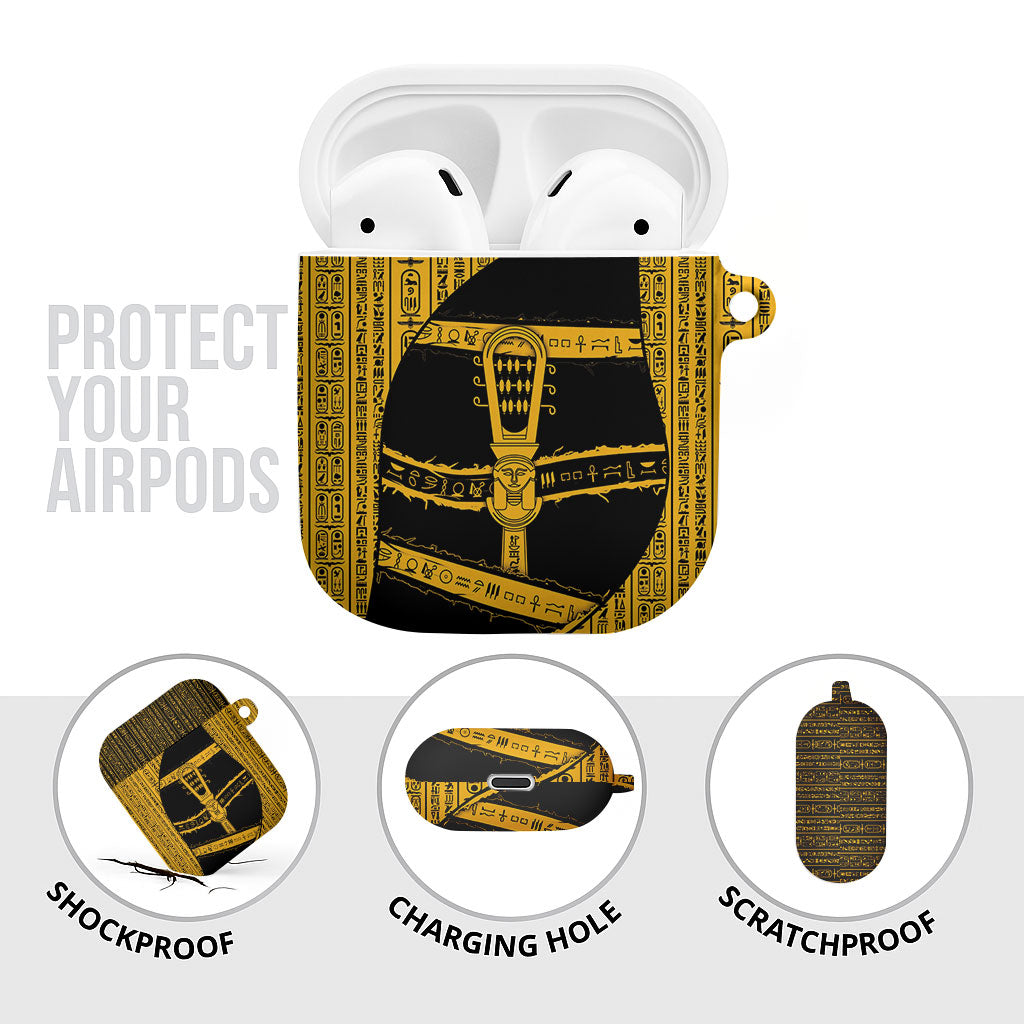 Egypt Sistrum AirPods Case Ancient Mythology Sacred Rattling Instrument