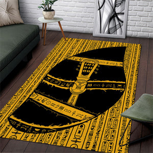 Egypt Sistrum Area Rug Ancient Mythology Sacred Rattling Instrument