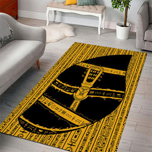 Egypt Sistrum Area Rug Ancient Mythology Sacred Rattling Instrument