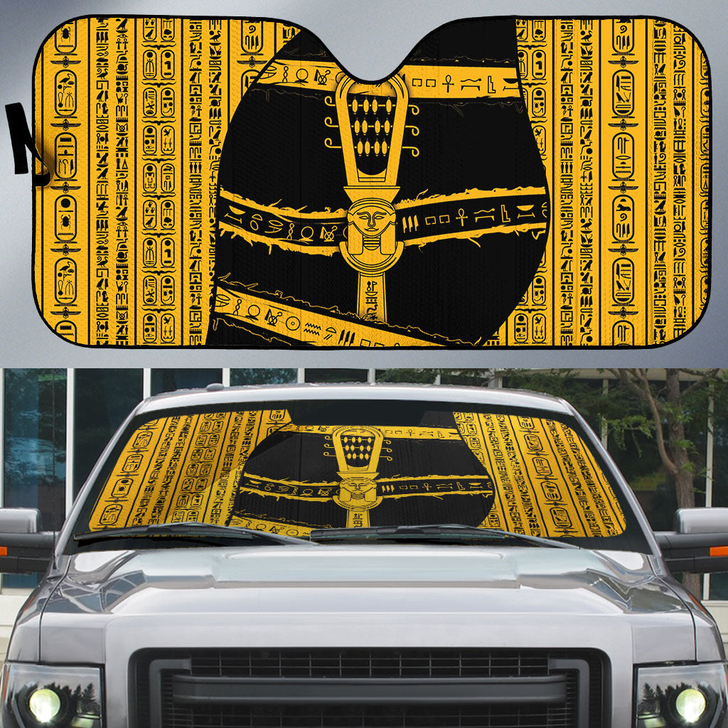 Egypt Sistrum Auto Sun Shade Ancient Mythology Sacred Rattling Instrument