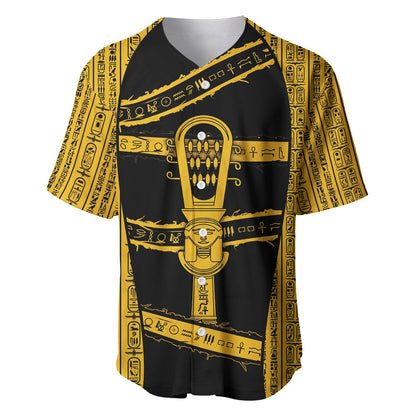 Egypt Sistrum Baseball Jersey Ancient Mythology Sacred Rattling Instrument