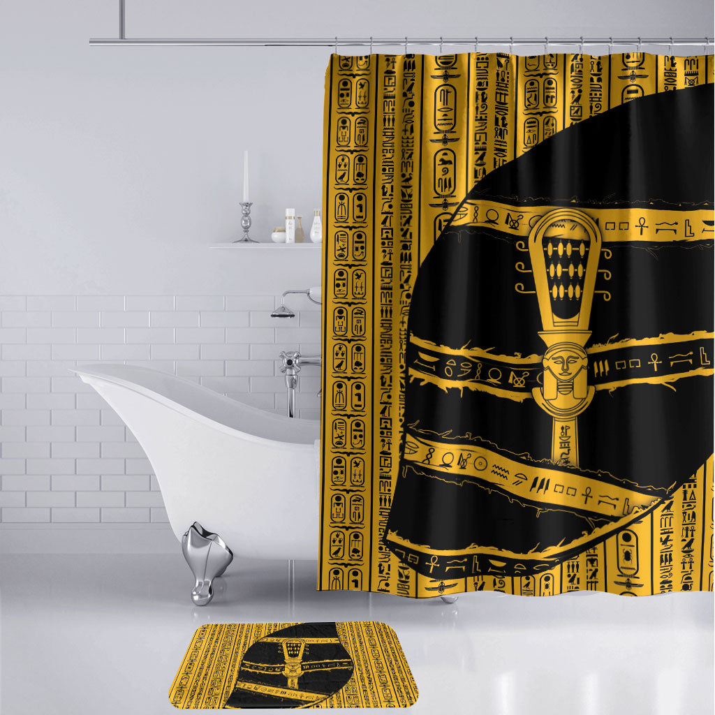 Egypt Sistrum Bathroom Set Ancient Mythology Sacred Rattling Instrument