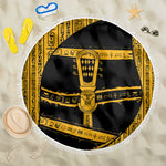 Egypt Sistrum Beach Blanket Ancient Mythology Sacred Rattling Instrument