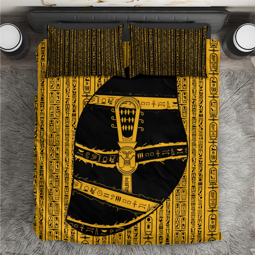 Egypt Sistrum Bedding Set Ancient Mythology Sacred Rattling Instrument