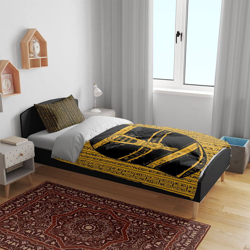Egypt Sistrum Bedding Set Ancient Mythology Sacred Rattling Instrument