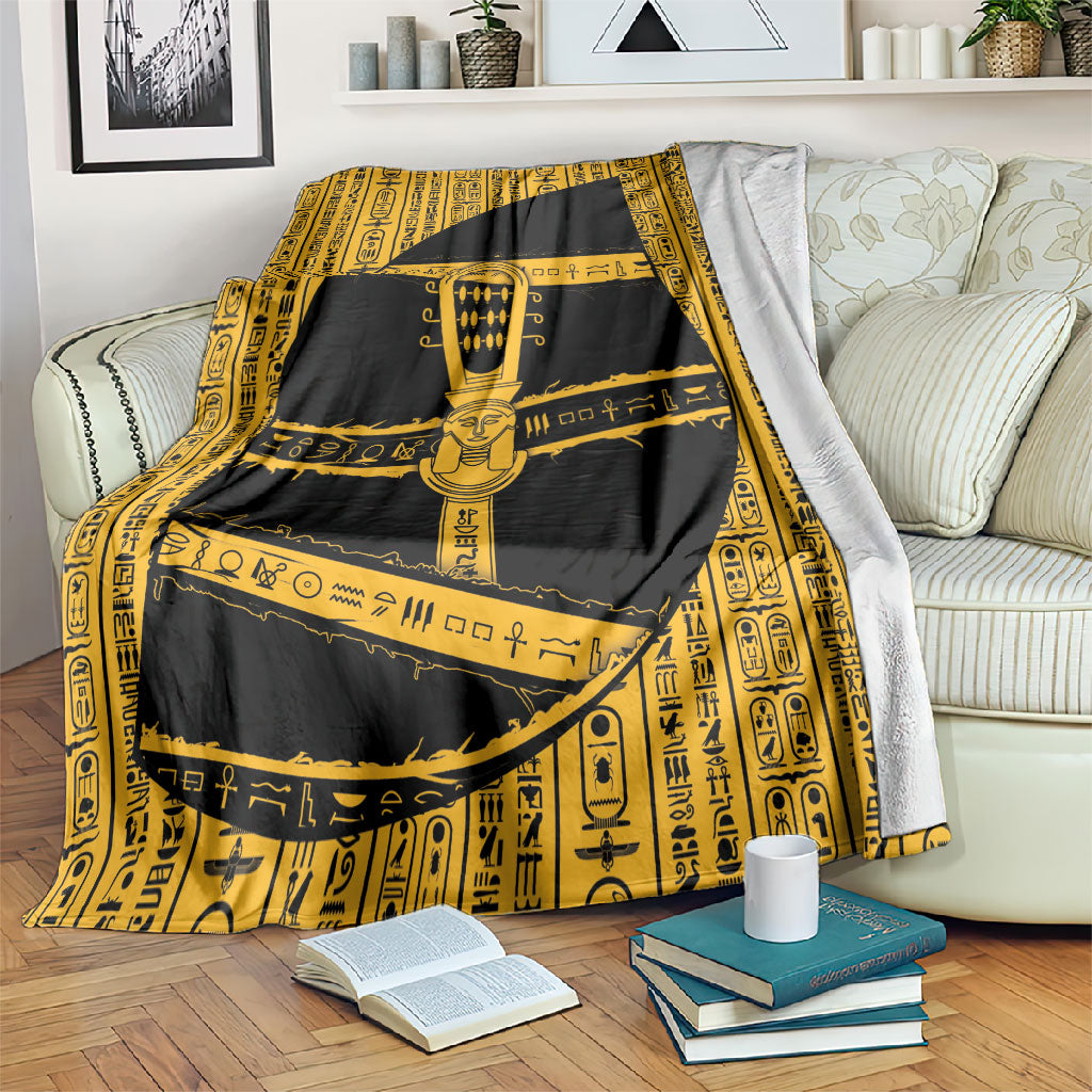 Egypt Sistrum Blanket Ancient Mythology Sacred Rattling Instrument