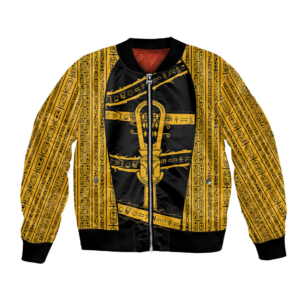 Egypt Sistrum Bomber Jacket Ancient Mythology Sacred Rattling Instrument