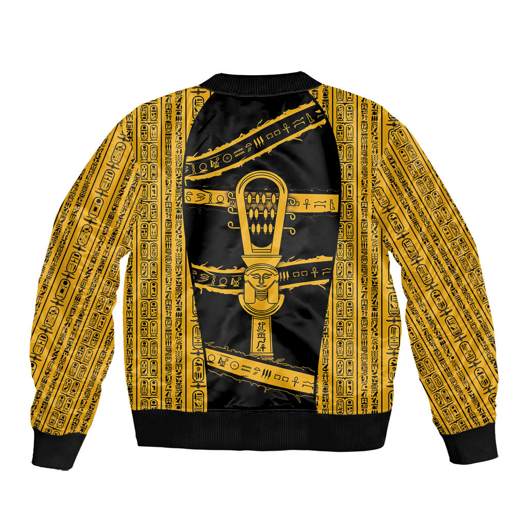 Egypt Sistrum Bomber Jacket Ancient Mythology Sacred Rattling Instrument