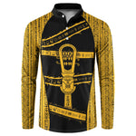 Egypt Sistrum Button Sweatshirt Ancient Mythology Sacred Rattling Instrument