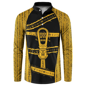 Egypt Sistrum Button Sweatshirt Ancient Mythology Sacred Rattling Instrument