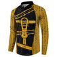 Egypt Sistrum Button Sweatshirt Ancient Mythology Sacred Rattling Instrument