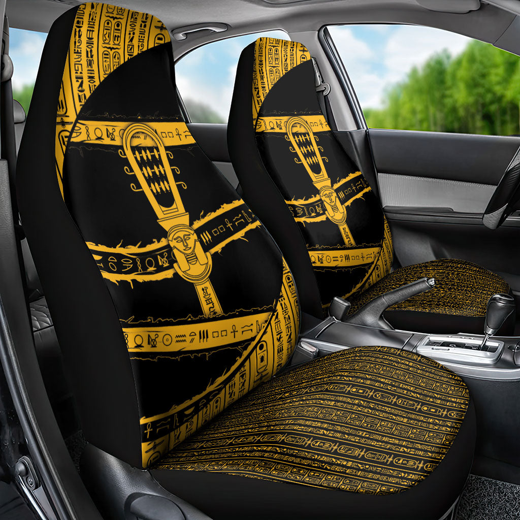 Egypt Sistrum Car Seat Cover Ancient Mythology Sacred Rattling Instrument