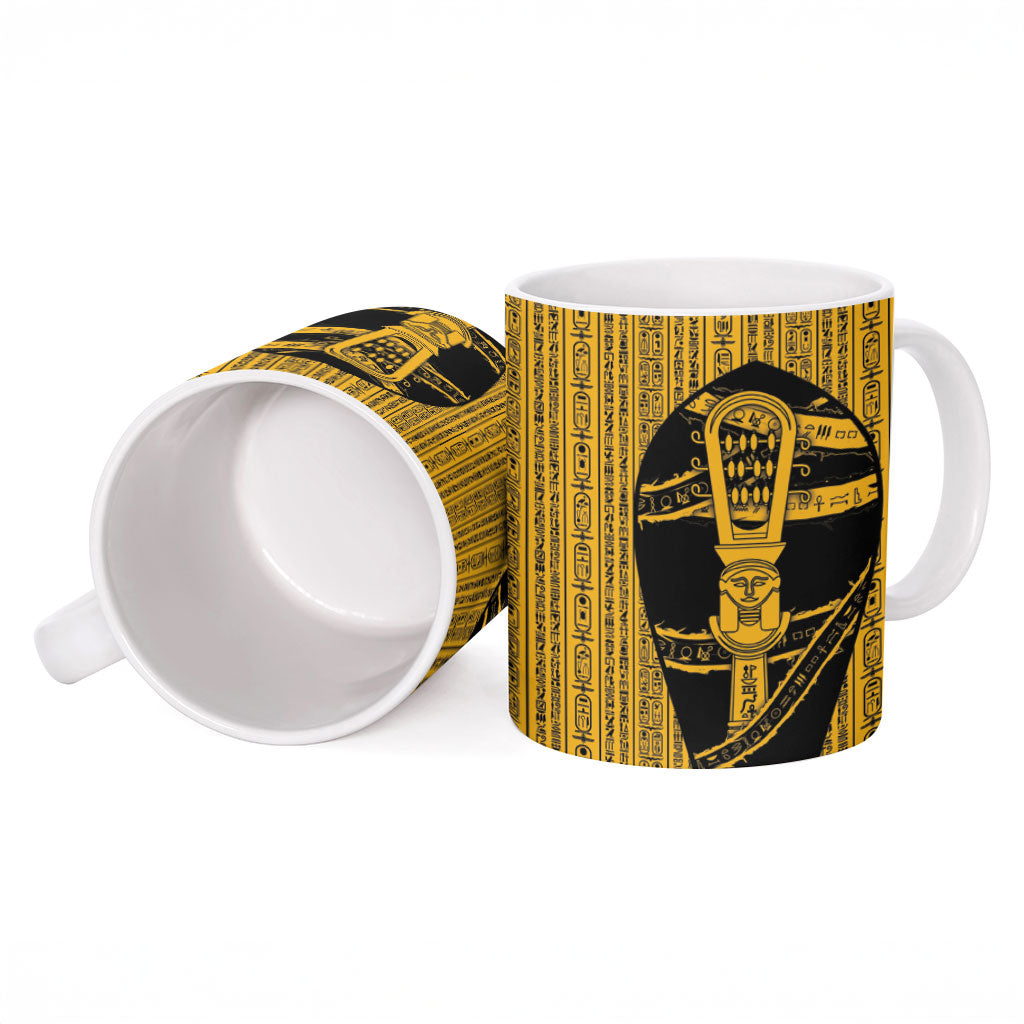 Egypt Sistrum Ceramic Mug Ancient Mythology Sacred Rattling Instrument