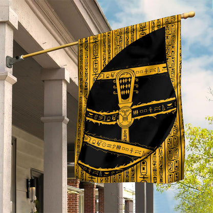 Egypt Sistrum Garden Flag Ancient Mythology Sacred Rattling Instrument