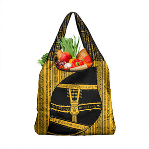 Egypt Sistrum Grocery Bag Ancient Mythology Sacred Rattling Instrument