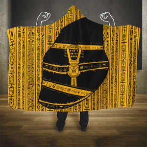 Egypt Sistrum Hooded Blanket Ancient Mythology Sacred Rattling Instrument