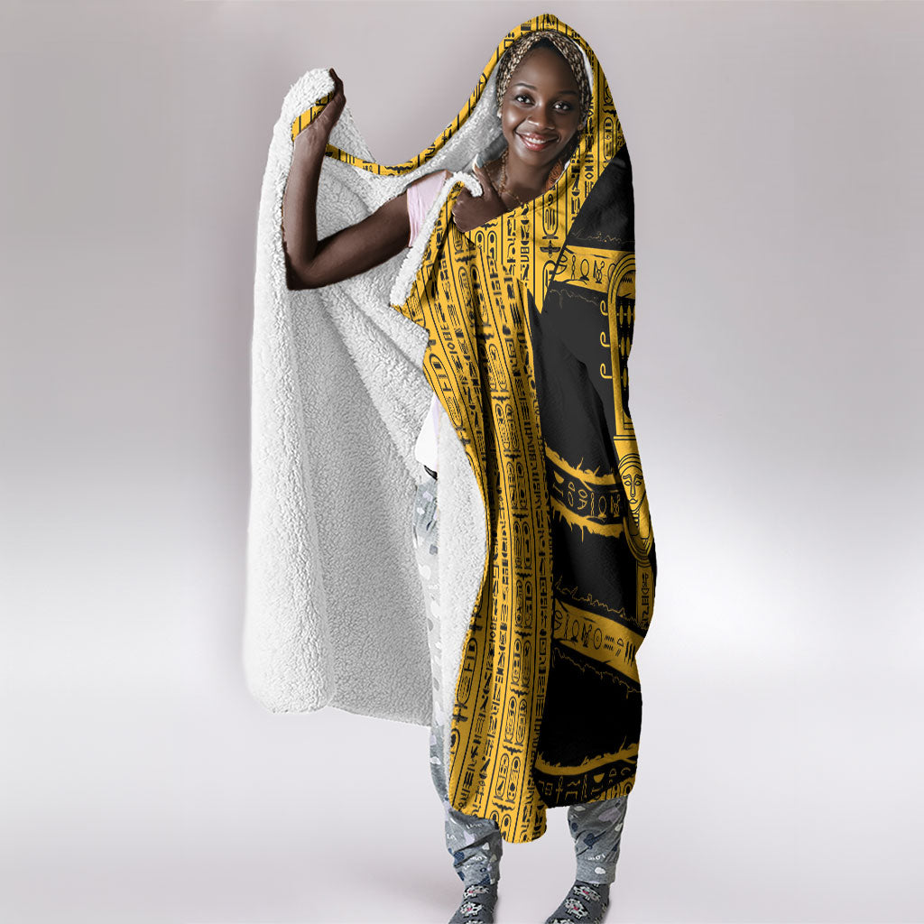 Egypt Sistrum Hooded Blanket Ancient Mythology Sacred Rattling Instrument