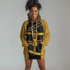 Egypt Sistrum Hoodie Dress Ancient Mythology Sacred Rattling Instrument