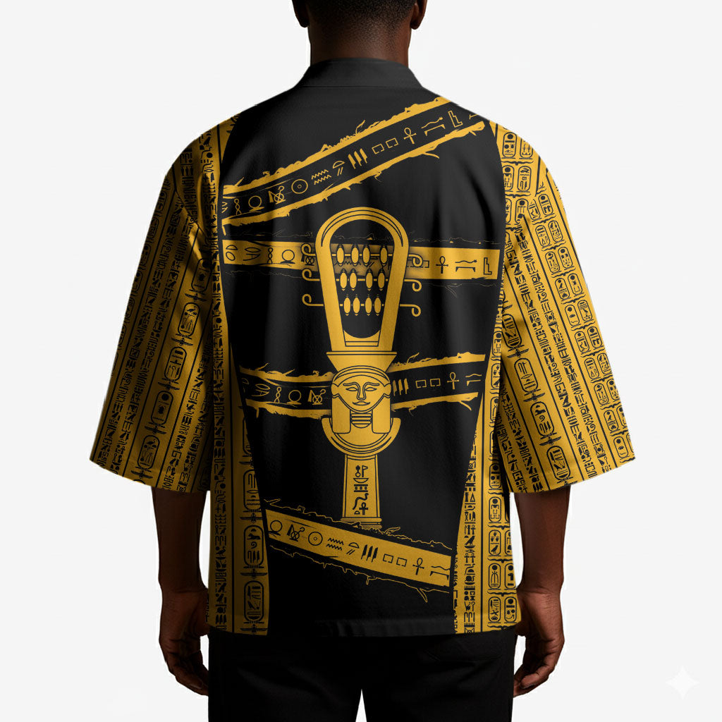 Egypt Sistrum Kimono Ancient Mythology Sacred Rattling Instrument