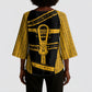 Egypt Sistrum Kimono Sleeve Blouse Ancient Mythology Sacred Rattling Instrument