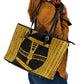 Egypt Sistrum Leather Tote Bag Ancient Mythology Sacred Rattling Instrument
