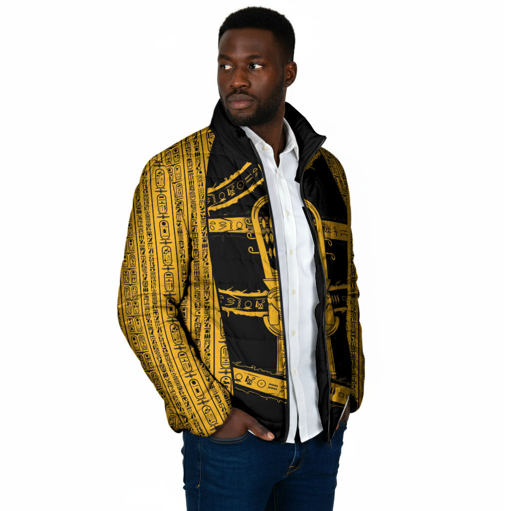 Egypt Sistrum Padded Jacket Ancient Mythology Sacred Rattling Instrument