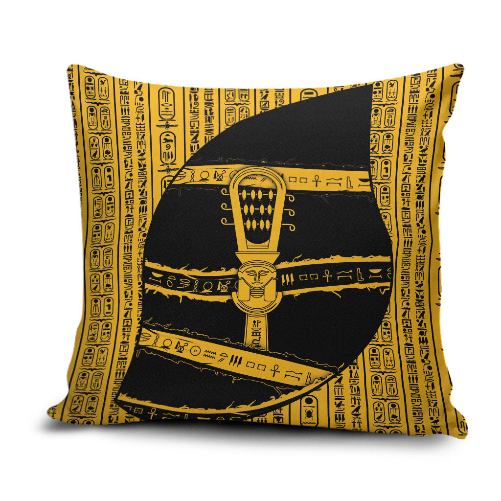 Egypt Sistrum Pillow Cover Ancient Mythology Sacred Rattling Instrument