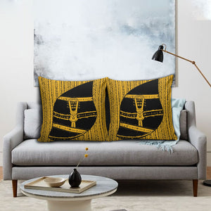 Egypt Sistrum Pillow Cover Ancient Mythology Sacred Rattling Instrument