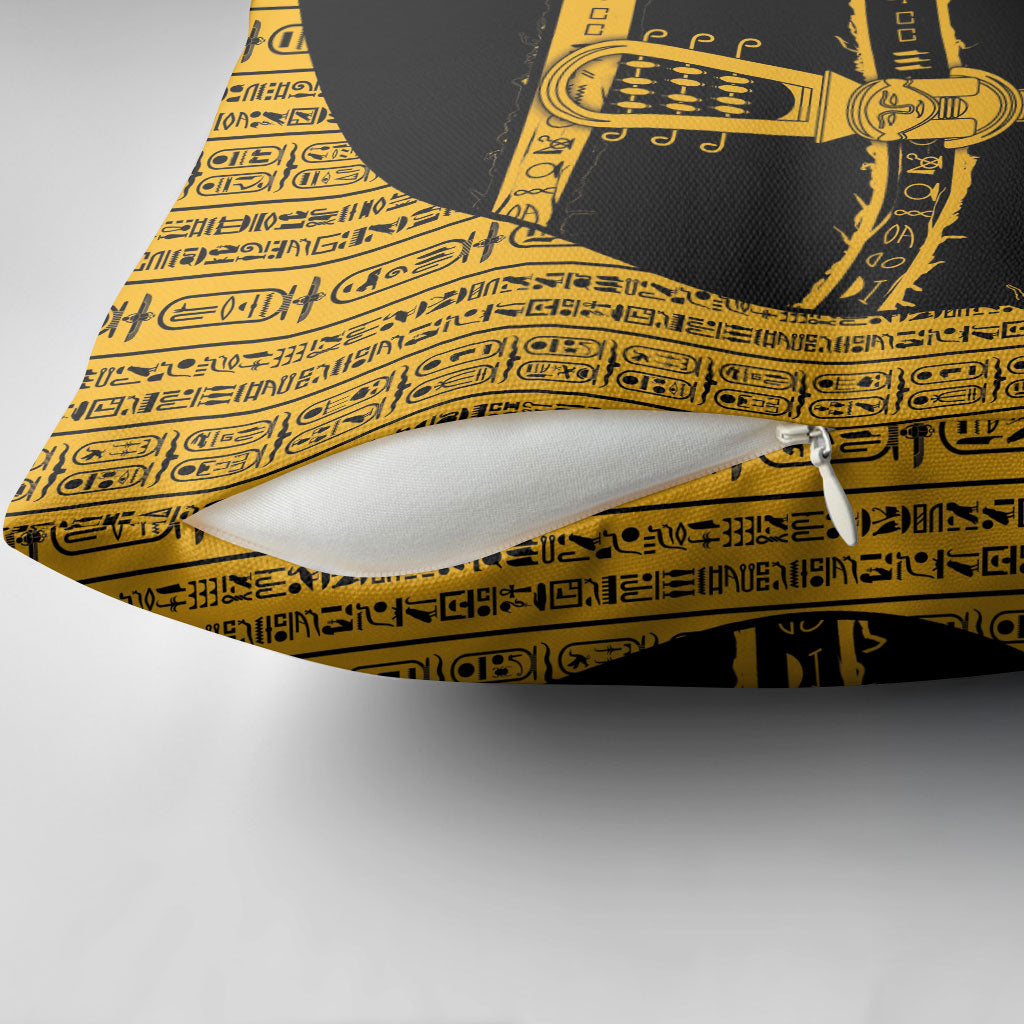 Egypt Sistrum Pillow Cover Ancient Mythology Sacred Rattling Instrument