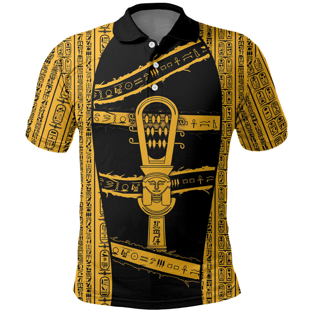 Egypt Sistrum Polo Shirt Ancient Mythology Sacred Rattling Instrument