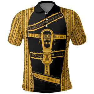 Egypt Sistrum Polo Shirt Ancient Mythology Sacred Rattling Instrument