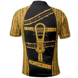 Egypt Sistrum Polo Shirt Ancient Mythology Sacred Rattling Instrument