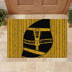Egypt Sistrum Rubber Doormat Ancient Mythology Sacred Rattling Instrument