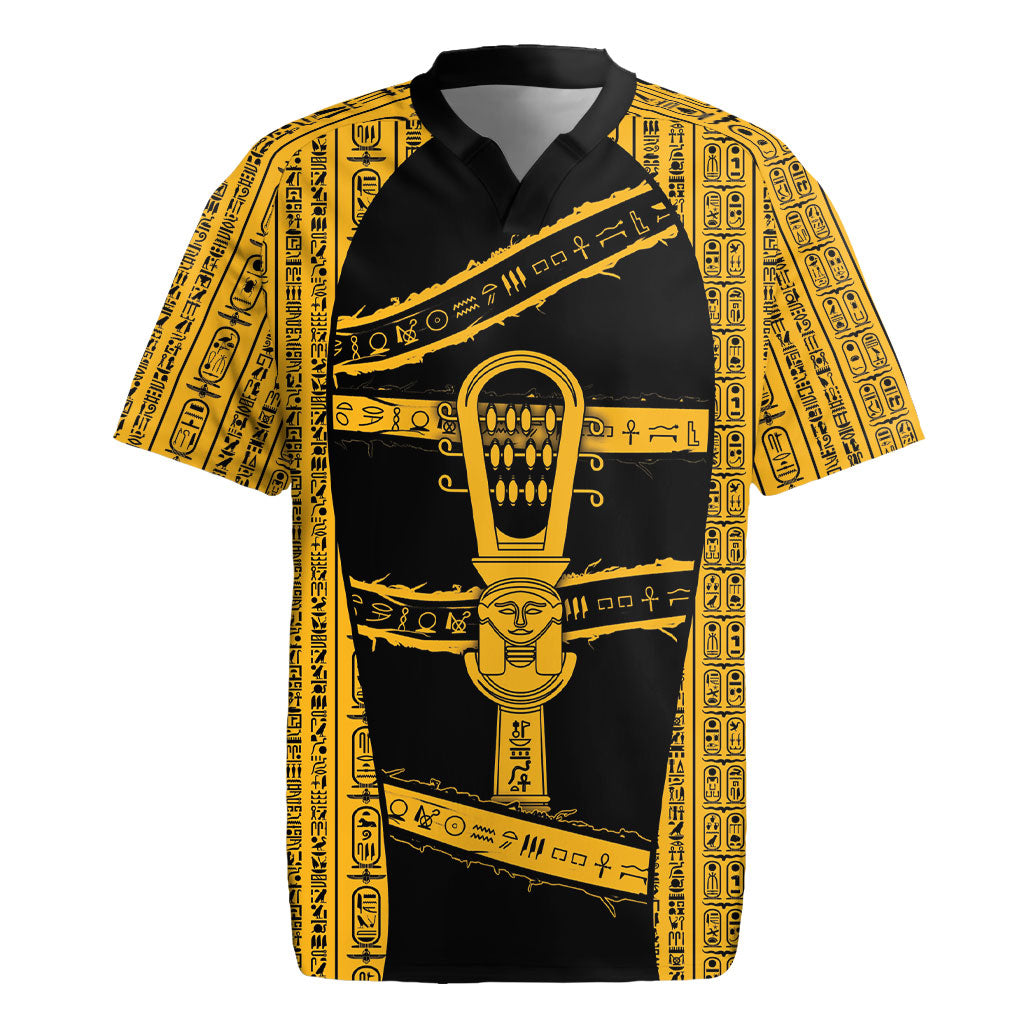 Egypt Sistrum Rugby Jersey Ancient Mythology Sacred Rattling Instrument