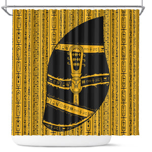 Egypt Sistrum Shower Curtain Ancient Mythology Sacred Rattling Instrument
