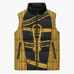 Egypt Sistrum Sleeveless Puffer Jacket Ancient Mythology Sacred Rattling Instrument