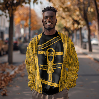 Egypt Sistrum Sweatshirt Ancient Mythology Sacred Rattling Instrument