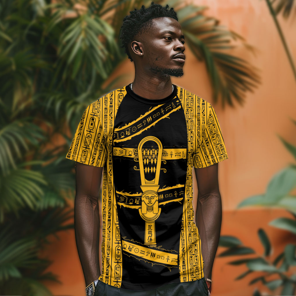 Egypt Sistrum T shirt Ancient Mythology Sacred Rattling Instrument