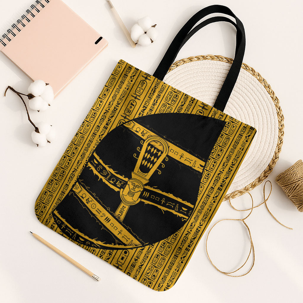 Egypt Sistrum Tote Bag Ancient Mythology Sacred Rattling Instrument