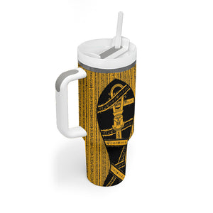 Egypt Sistrum Tumbler With Handle Ancient Mythology Sacred Rattling Instrument