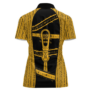 Egypt Sistrum Women Polo Shirt Ancient Mythology Sacred Rattling Instrument